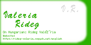 valeria rideg business card